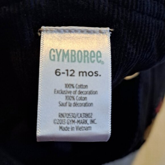 Gymboree boys 6-12 months Handsome Pup line blue corduroy overalls - Picture 3 of 4